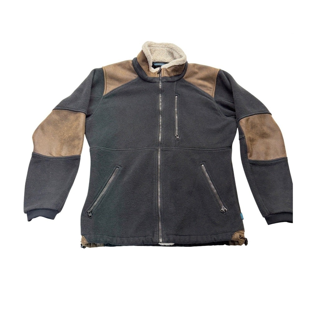 KÜHL Alpenwurx Sherpa Lined Full Zip Fleece Jacket Men S‎ Brown Black